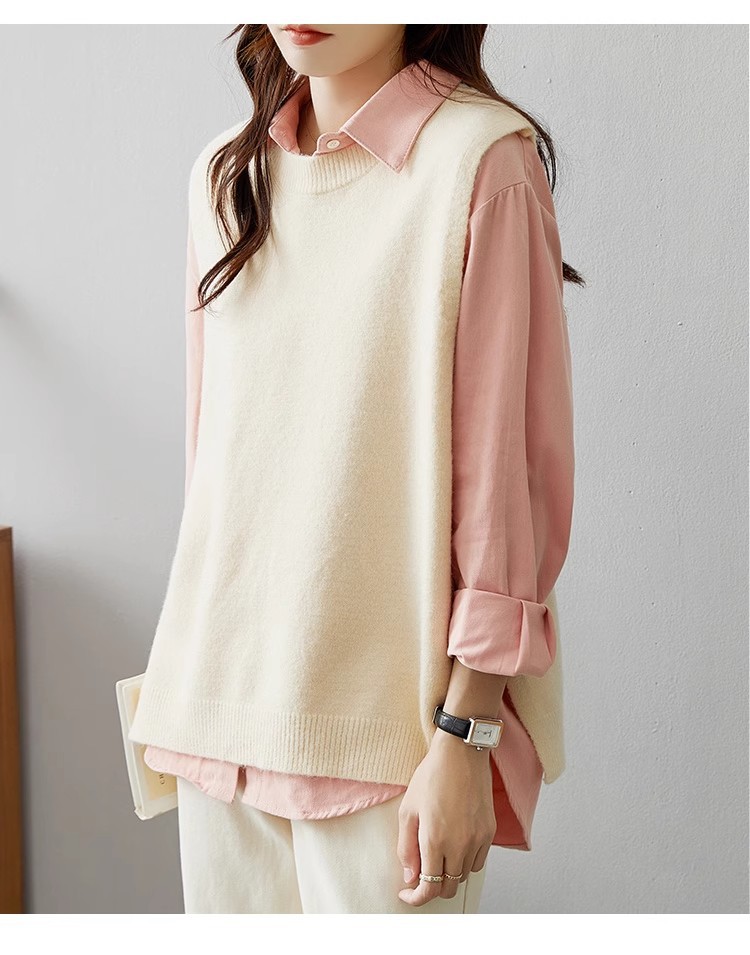 2024秋季纯色衬衫女休闲时尚百搭衬衣韩系通勤外套上衣详情32