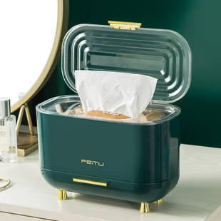 飞兔轻奢保鲜袋收纳盒壁挂抽取式厨房大容量一次性保鲜膜罩收纳盒详情2