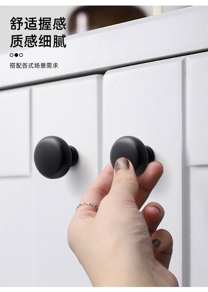 Single-hole round twisted zinc alloy solid thickened light luxury single-grain handle, cabinet, wardrobe drawer, cabinet door, cabinet small handle pic 19