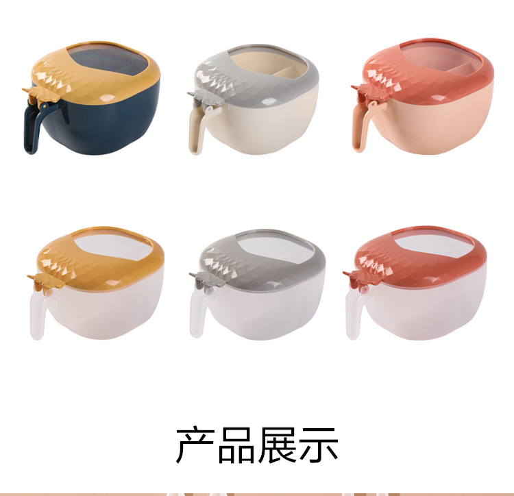 Plastic creative and simple four-compartment kitchen storage seasoning box with lid, multi-compartment set kitchenware pic 26
