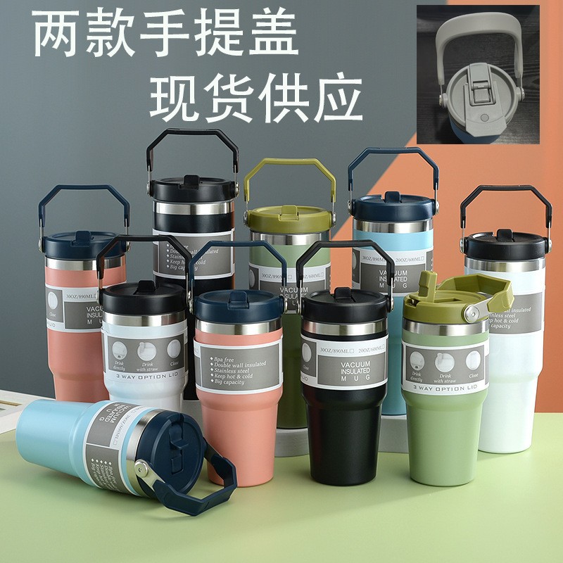 New cross-border 20 car cup, double-layer 304 stainless steel insulated cup, cold preservation ice cup, portable car coffee cup pic 5