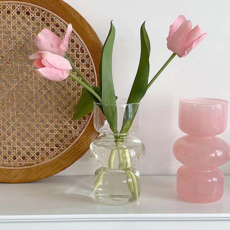 European retro glass vases, personalized and creative living room and office water-grown flower arrangement containers, decorative handicrafts pic 20