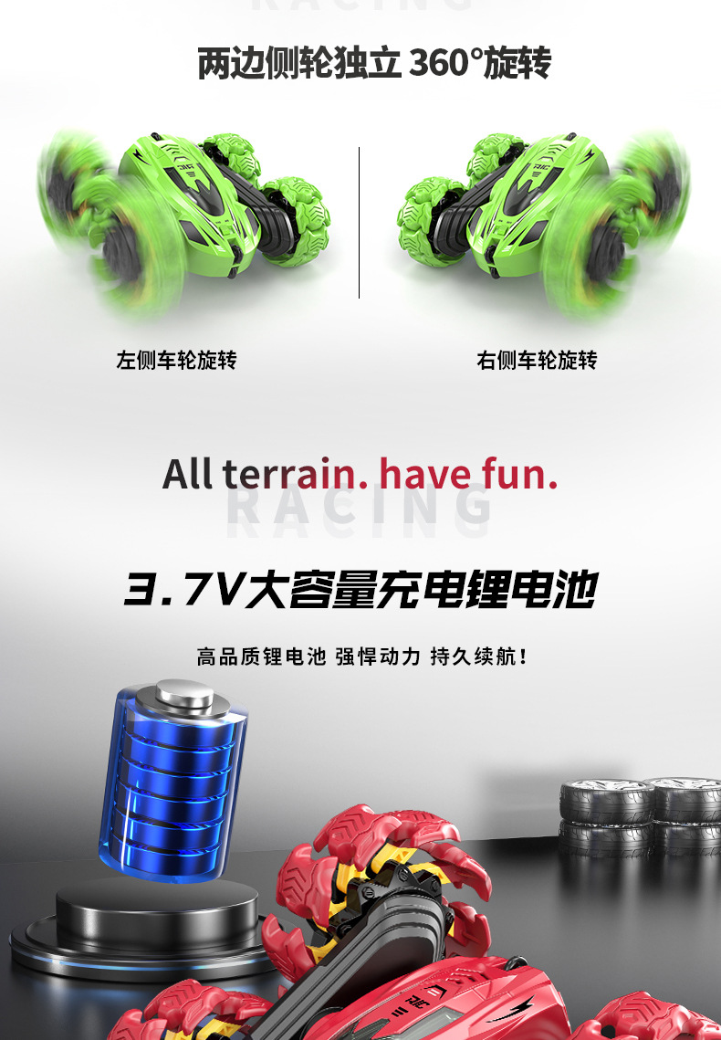 新款爆炸轮特技车手势感应遥控车玩具漂移车遥控车儿童赛车rc手详情15