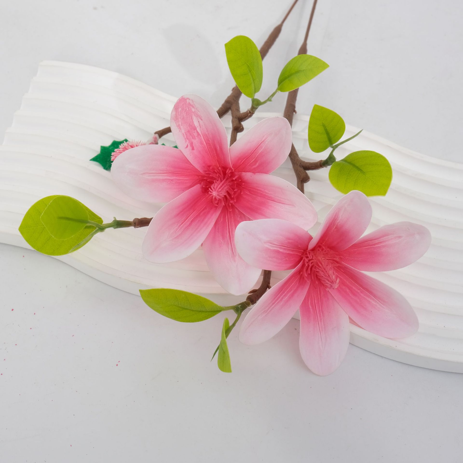 直销高档仿真花 绢花批发 玉兰花英雄花假花 客厅落地装饰花卉 美丽绽放不凋谢详情6