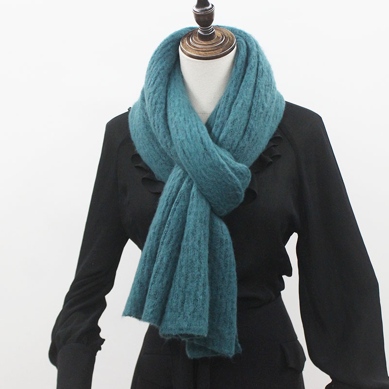 韩版ins风针织围巾拉毛围巾时尚简约韩系围脖详情6