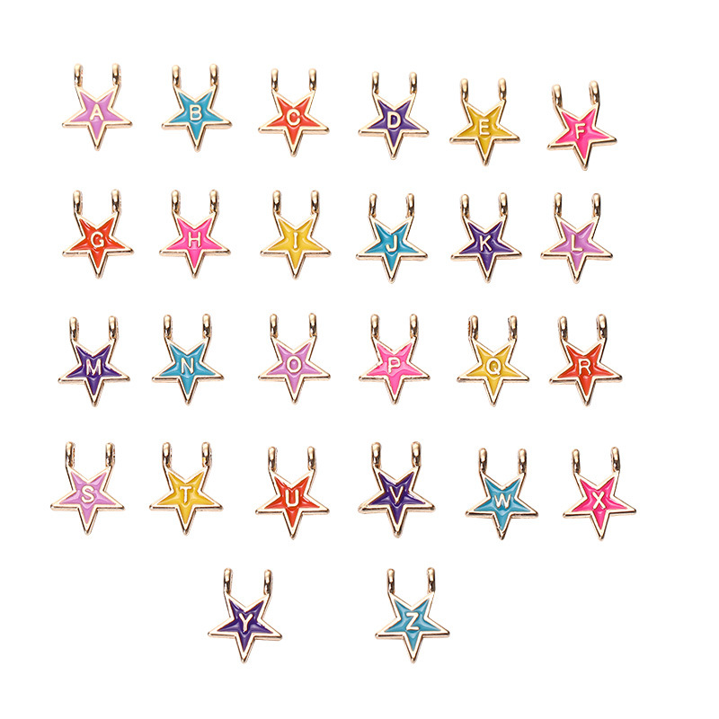 The 2021 new retro alloy five-pointed star pendant accessory necklace pendant is an elegant and stylish accessory pic 1