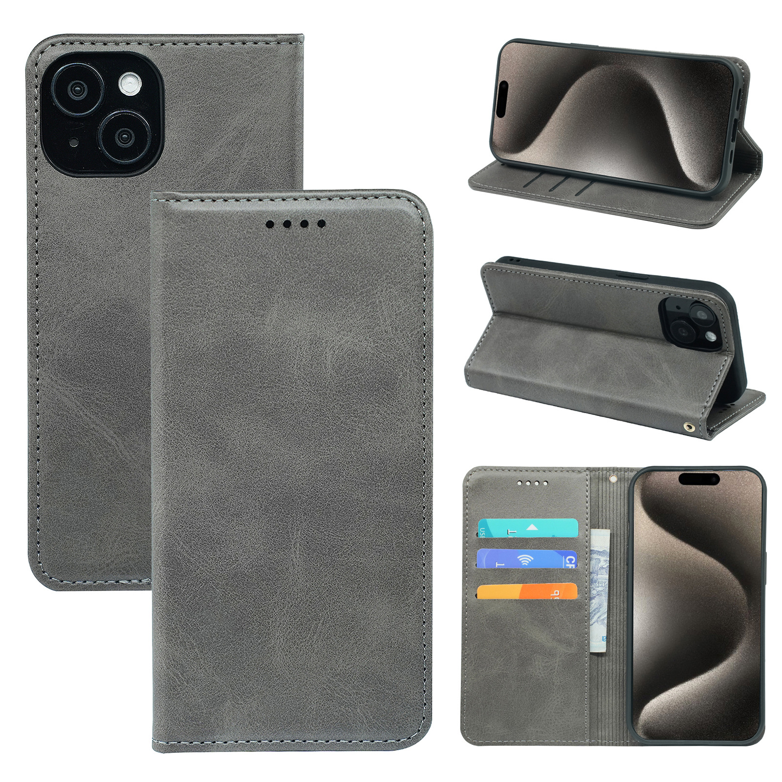 适用于苹果iPhone16 Plus/16 Pro风云再现相框款小圆扣翻盖手机壳详情1
