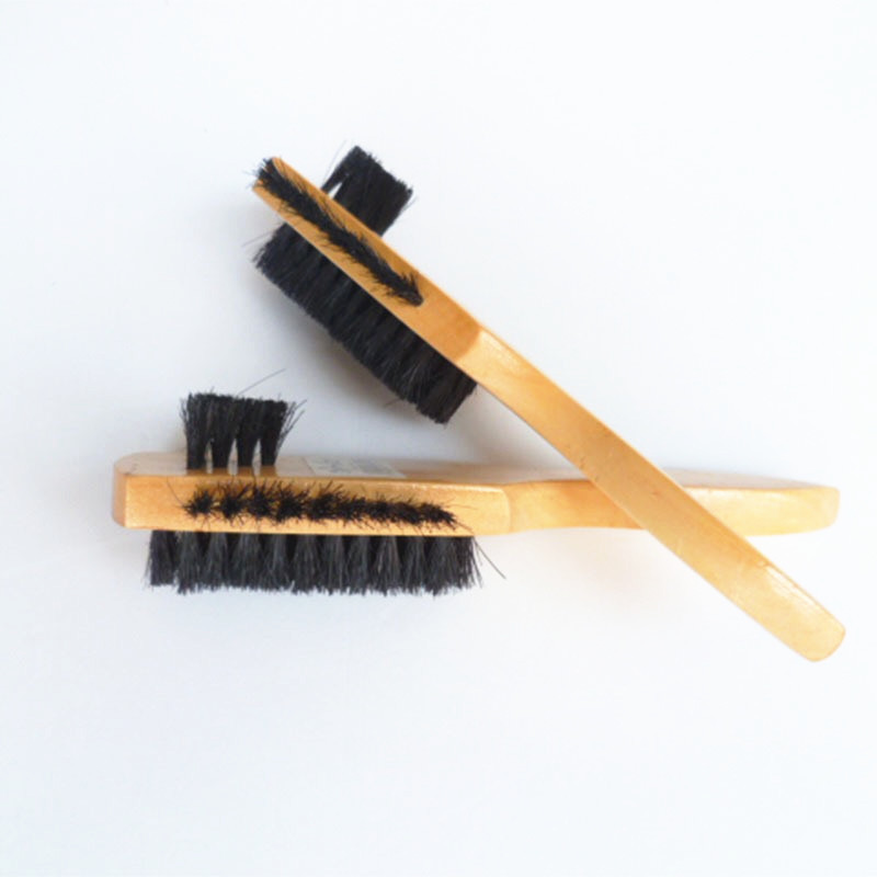8303 wooden handle shoe polish brush factory direct sales, black bristle shoe brush, shoe polish brush pic 2
