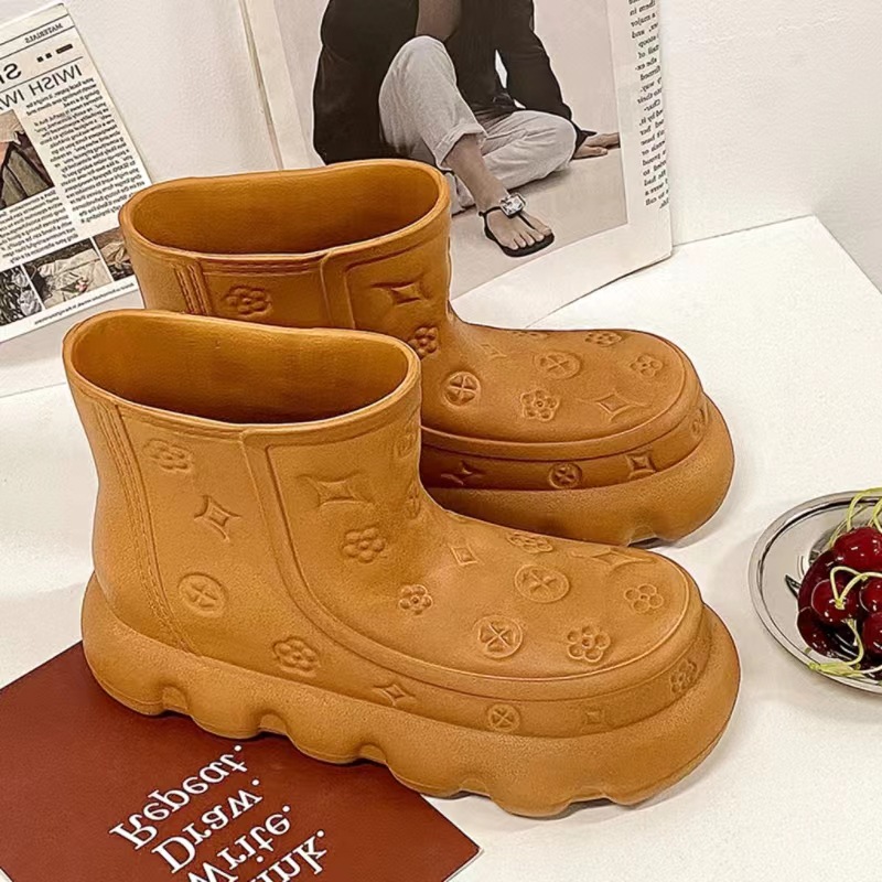 2023新款eva雨靴女士厚底外穿防滑增高超软马丁靴防水ins耐磨批发详情3