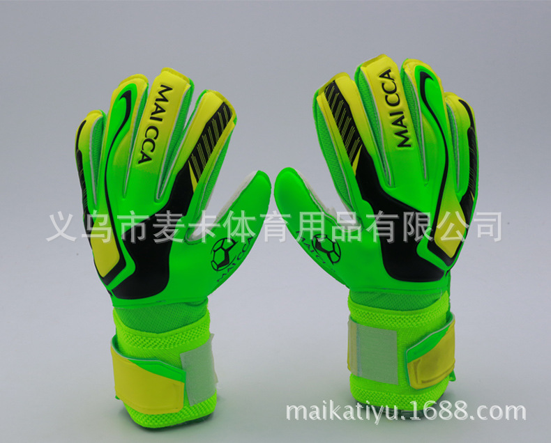 足球守门员龙门门将手套 加厚耐磨防滑守门员手套 带护指乳胶手套详情10