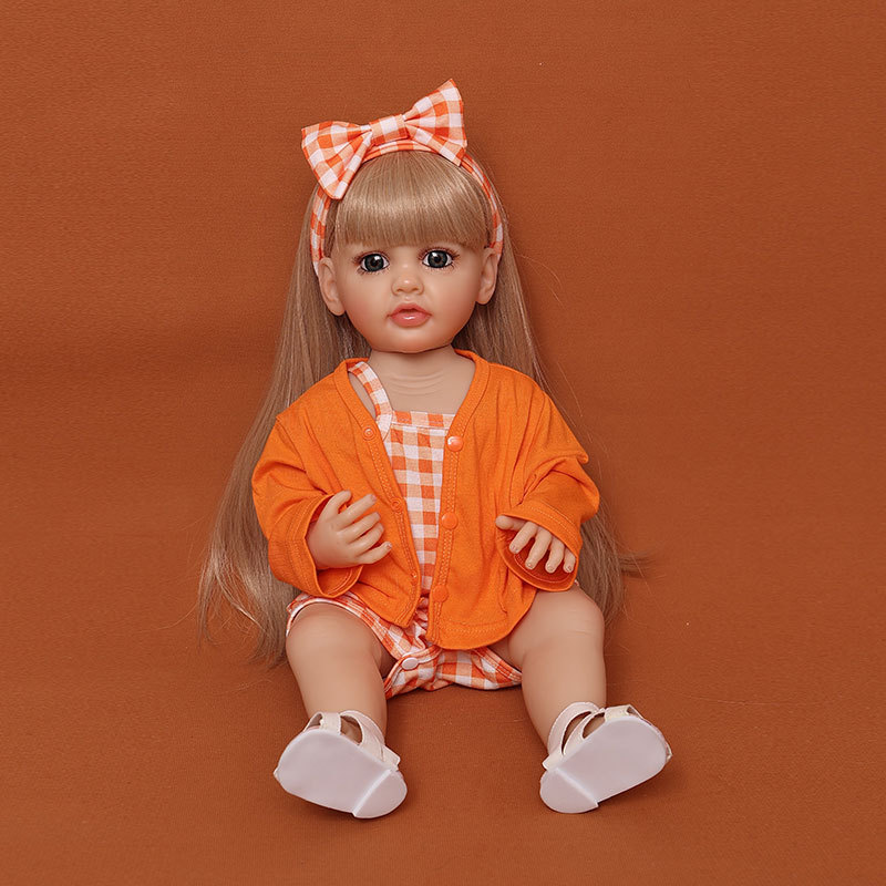 55cm全硅胶仿真重生娃娃女孩公主生日礼物过家家儿童玩具礼外贸详情2