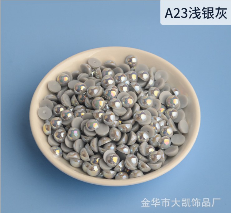 AB Water Lily, AB semi-circular pearl, mobile beauty, AB semi-circular pearl, diy nail art, pearl accessories, flat bottom pic 18