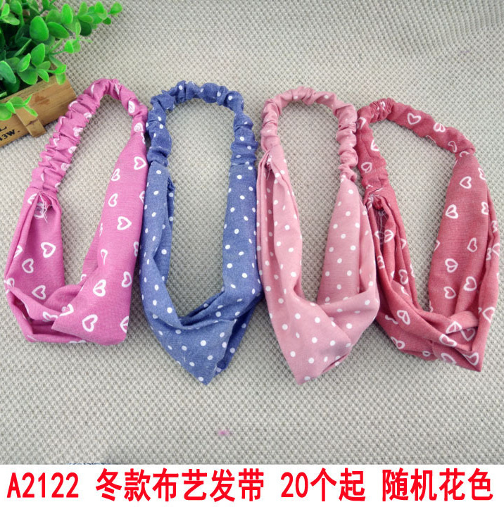 A2122 winter fabric hair band, face wash, hair band, makeup, mask and hair cover wholesale at two-yuan store department store pic 1