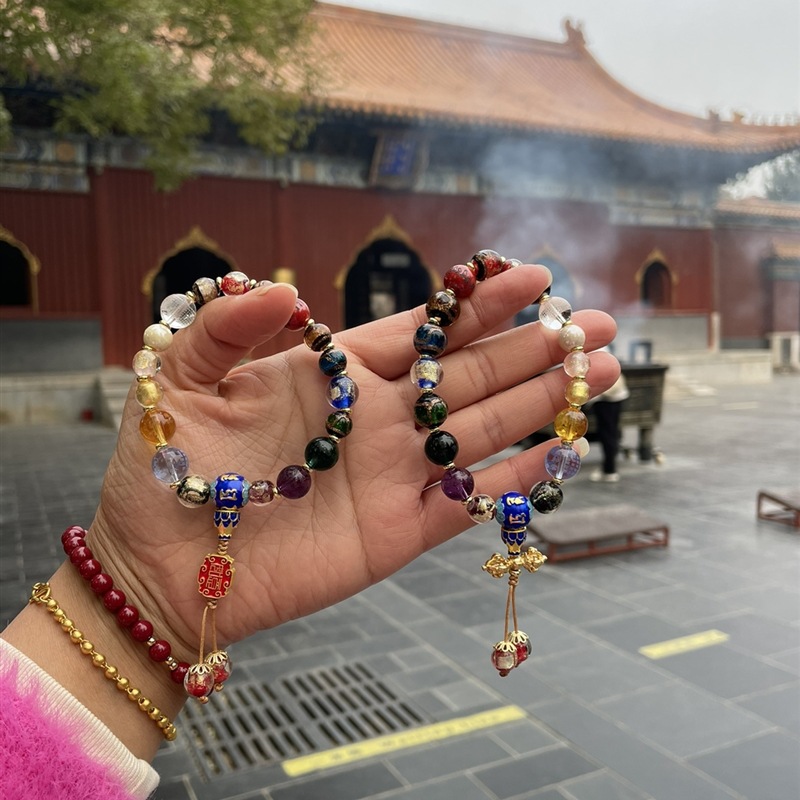 小红书同款雍和圆满十八籽心经手环手串原创设计药师心经饰品手链详情6