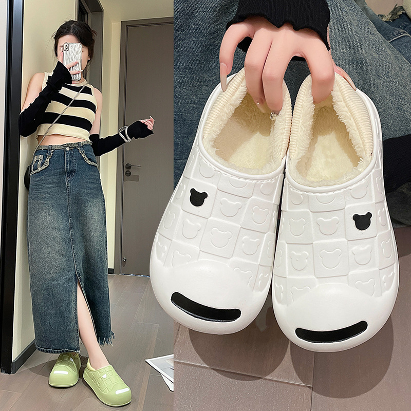 跨境批发现货棉拖鞋女秋冬季家居室内保暖厚底冬天防水毛绒棉鞋男详情5