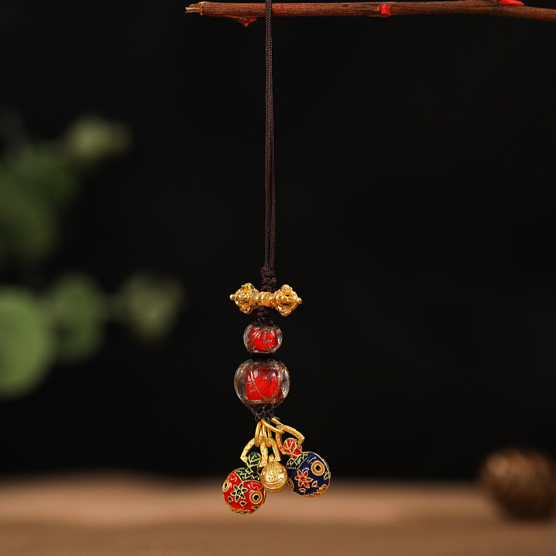 香灰琉璃吞金兽吊坠挂件汽车钥匙扣手机链包挂编绳挂饰吊坠手机挂详情9