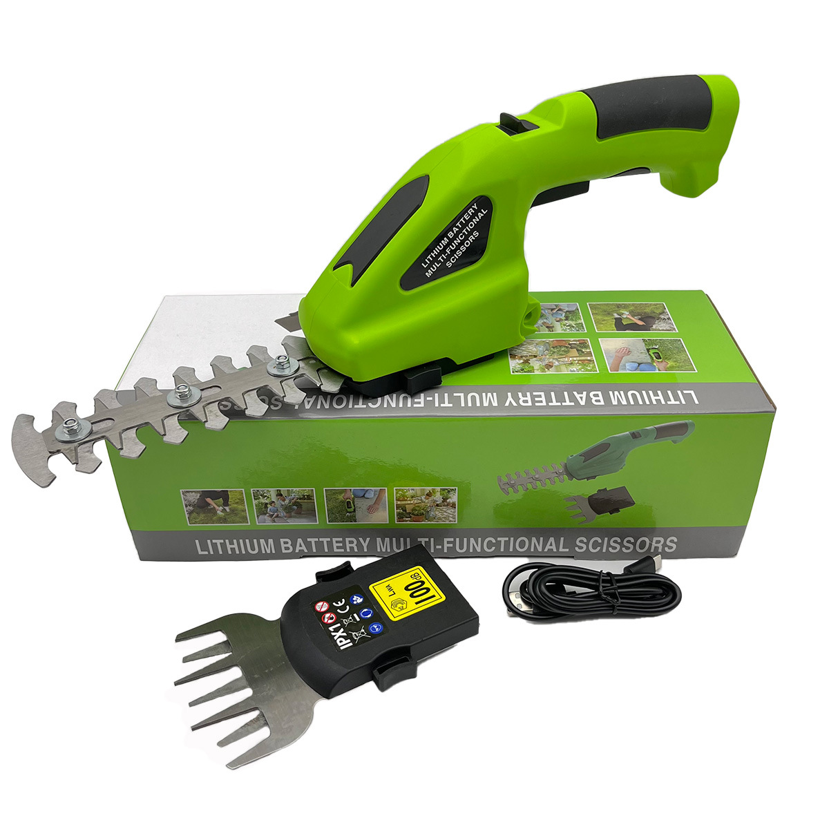 Electric fence shears, rechargeable pruning shears, lawn mowers, lithium battery-powered one-handed hedge trimmers, gardening and garden tools pic 1