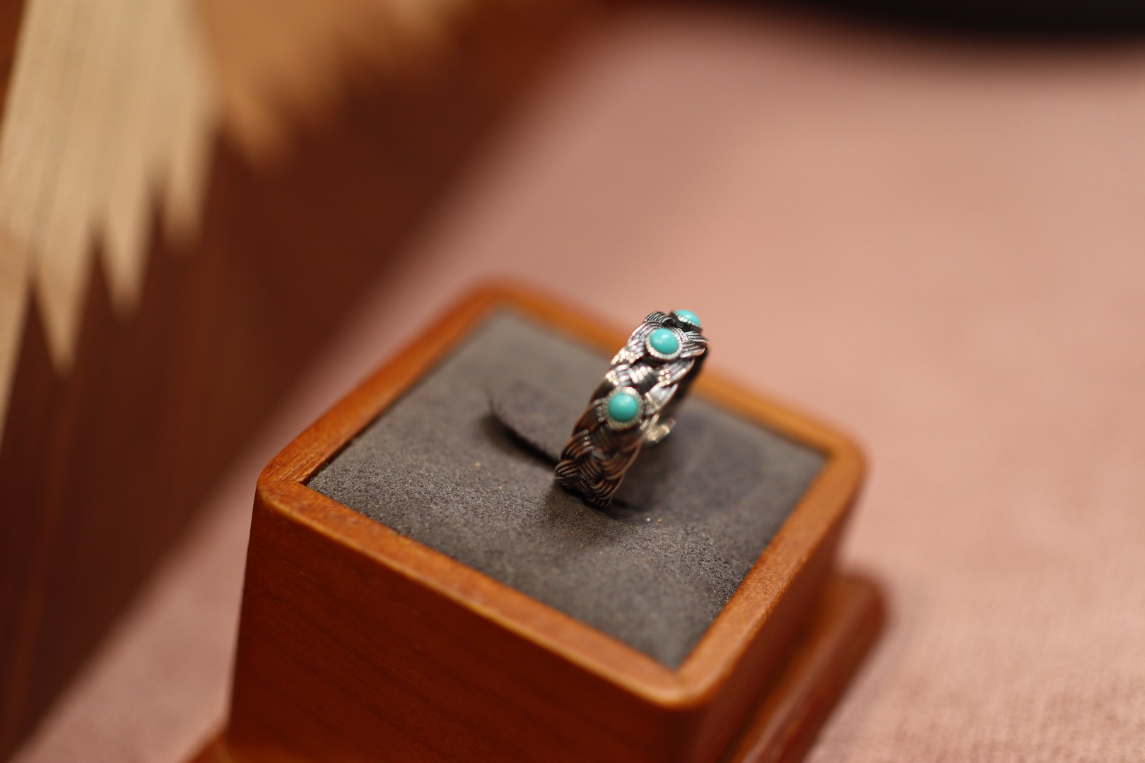 Natural jade A-grade carved ring for men and women, 925 silver thread inlaid with ancient method hollowed-out ring, retro court style pic 19