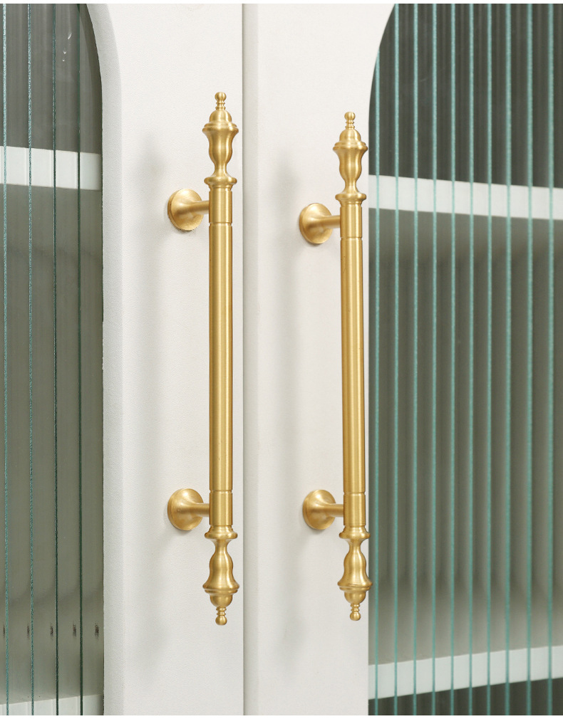 批发柜门拉手法式轻奢衣柜抽屉门把手美式黄铜柜子橱柜餐边柜拉手详情15