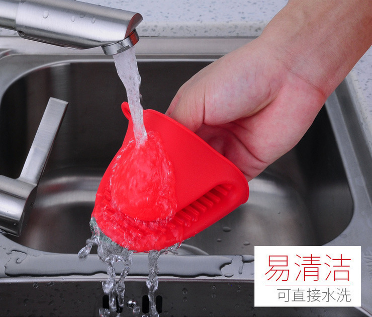 Thickened kitchen heat insulation clamps, silicone heat insulation gloves, high-temperature resistant clay pot scald clamps, special for baking ovens and microwave ovens pic 8