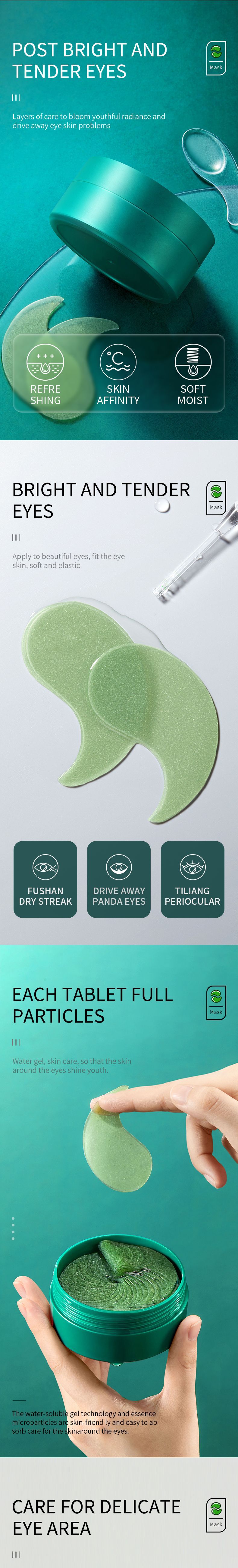 Cross-border export live wholesale of SADOER hydrating, moisturizing and nourishing eye care products in full English eye mask boxes pic 4