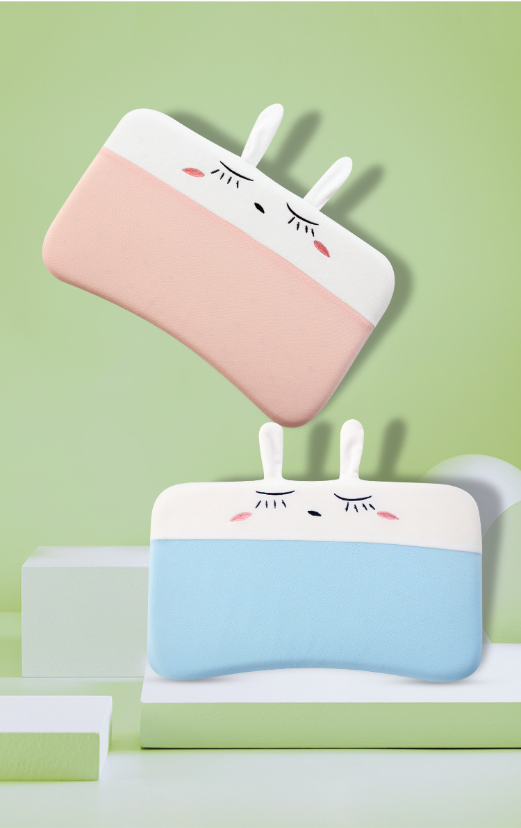 New rectangular baby-shaped pillow for 1-3 years old, detachable and washable. Customized upgraded hydrophilic cotton baby pillow pic 12