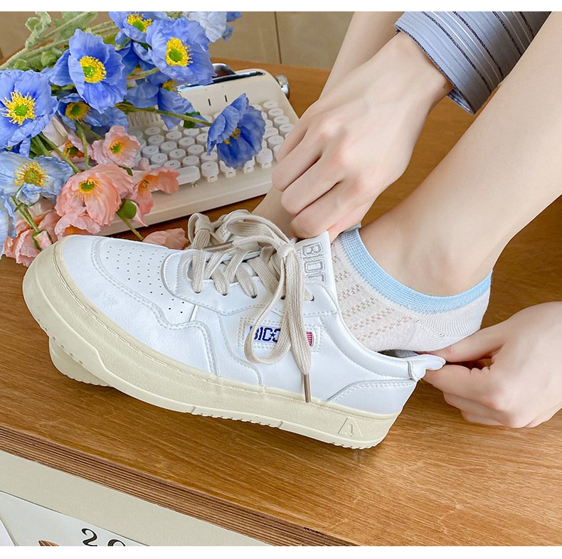 袜子女春夏薄款船袜甜美薄款镂空浅口袜子糖果色不掉跟彩虹隐形袜详情22