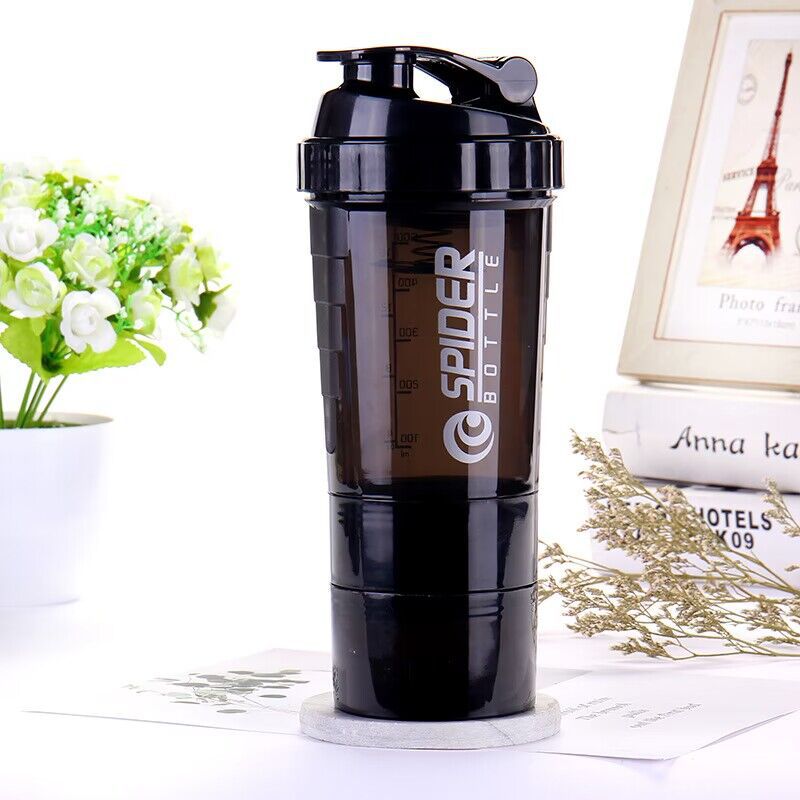 现货弹簧三层搅拌杯 蛋白粉健身运动奶昔杯 logo礼品杯塑料杯批发详情4