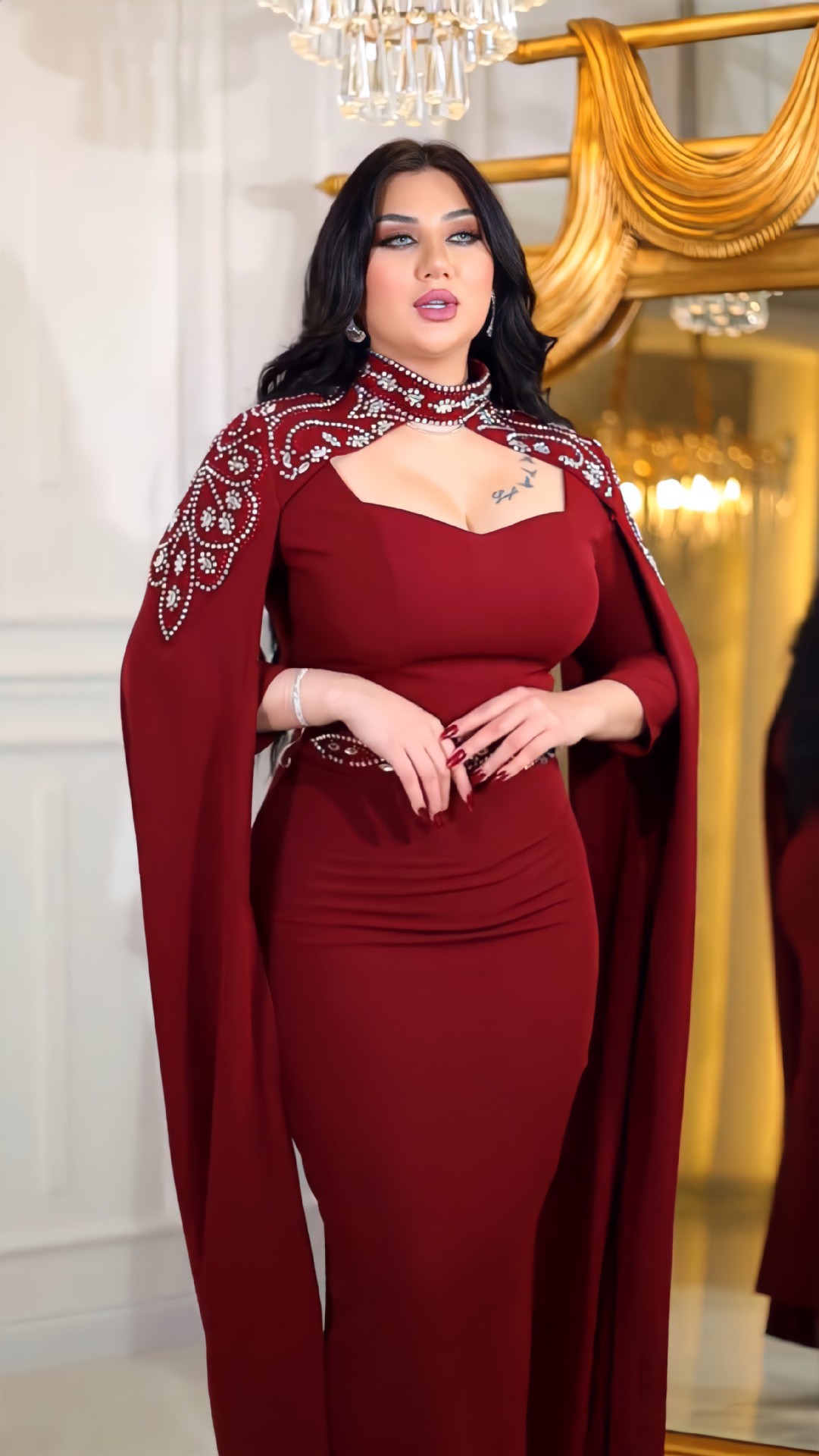 Dubai 2024 Saudi Arabian dress, cross-border Middle East Arab clothing, diamond-encrusted dress, long robe skirt pic 18