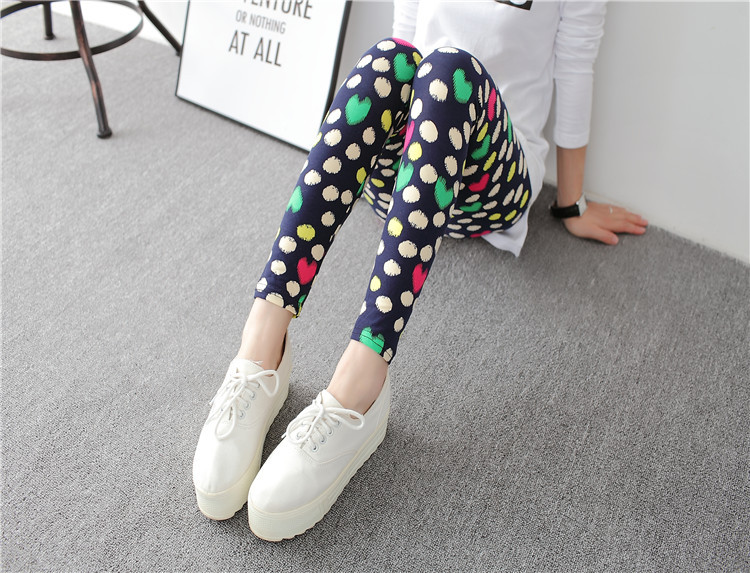New spring dress, large-sized stretch, colorful star graffiti, personalized leggings for women pic 35