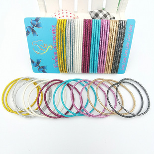 Cross border europa y Estados Unidos color sólido cristal satén cuerpo grueso rizo de pelo francés retro gordos cordón de cabeza diy paño elástico accesorios para el pelo pic 11