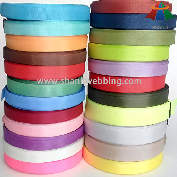 Shanli Webbing produces nylon herniquet plain weave webbing and nylon polyester webbing, with specifications ranging from 5mm to 12cm pic 1