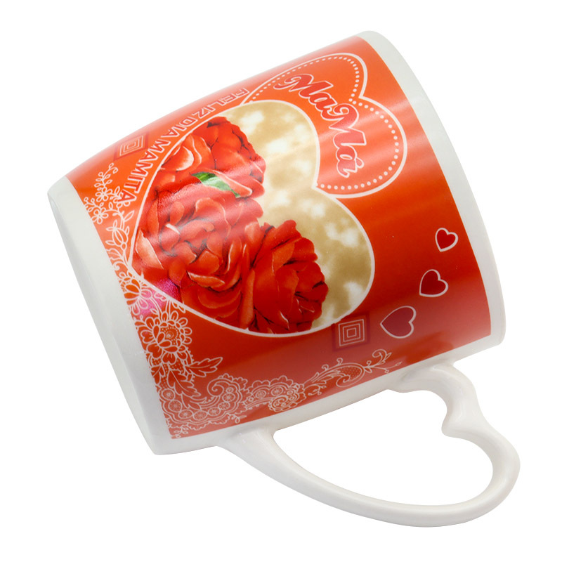 跨境专供母亲节小礼品外贸西语母亲节陶瓷马克杯家用大容量水杯带柄勺杯盘套装妇女节送妈妈的礼物支持多语做客logo厂家直销详情7