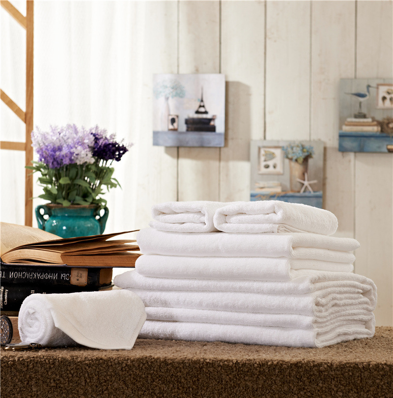 Factory supply of 16-count spiral plain woven pure cotton hotel towels, beauty salon bath towels, hotel and homestay wholesale square towels pic 17