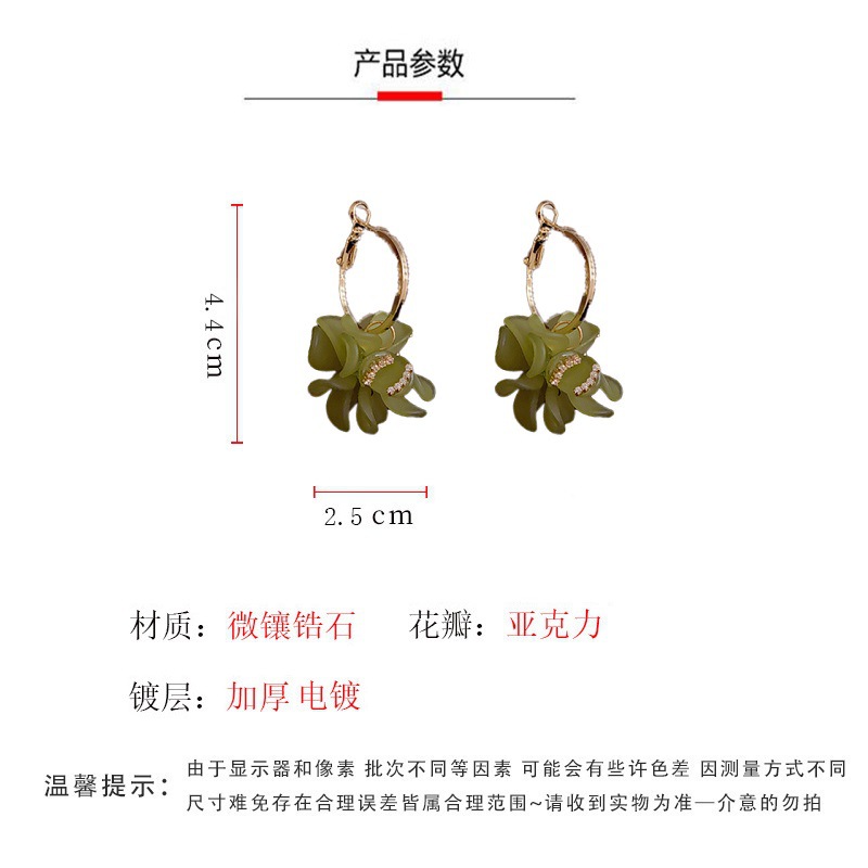 小众设计感白色花瓣耳环ins冷淡风小清新森系花朵甜美耳钉详情2