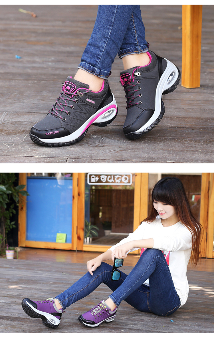 春秋季新款运动休闲鞋女士厚底增高减震气垫户外鞋中年妈妈旅游鞋详情14