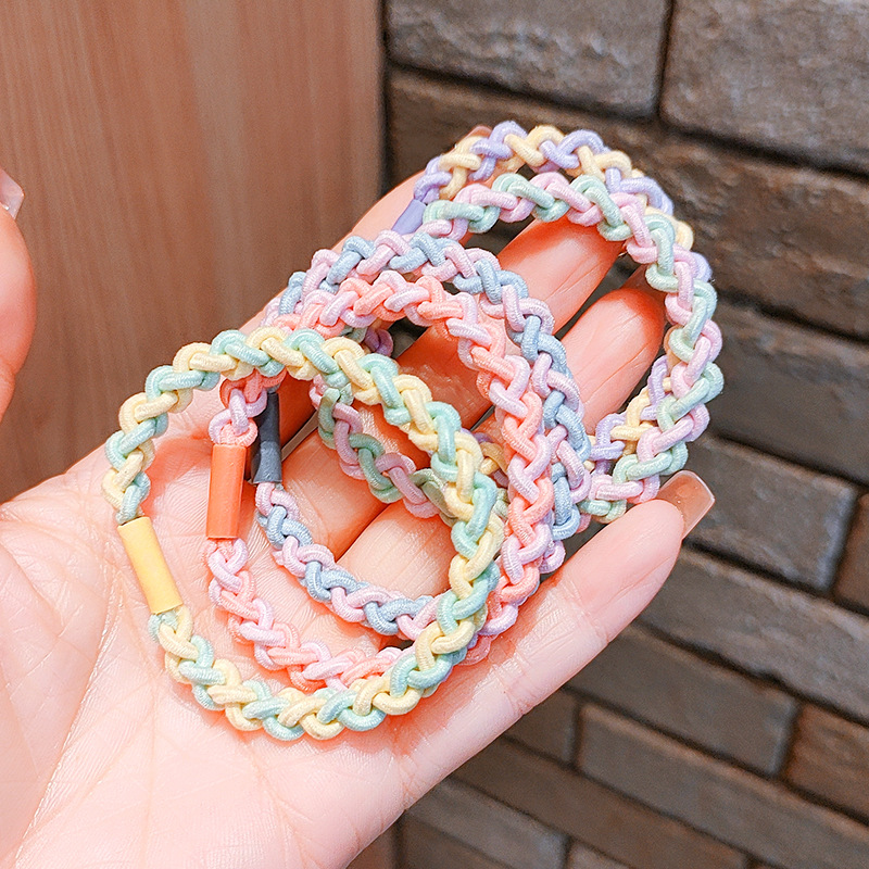 Simple and fresh cartoon hair tie, cute ponytail hair tie for girls, high elasticity and durable leather band hair band pic 8