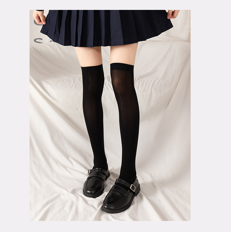 White velvet calf socks for jk, thin summer, slightly pressurized, slimming and beautiful legs, cold socks for women, trendy black on Instagram pic 17