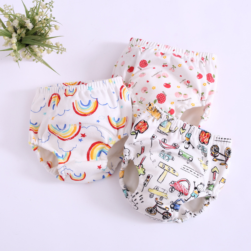 训练裤婴儿夏a类纯棉不夹屁屁宝宝尿布裤透气可洗入厕练习裤内裤详情20