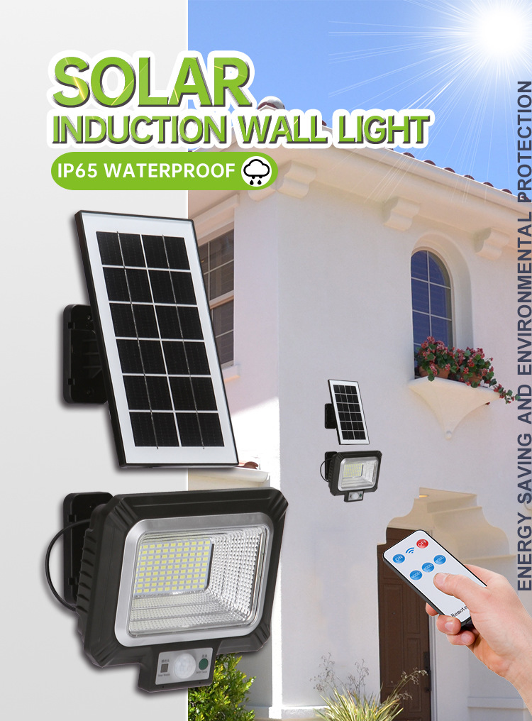 Cross-border special supply of solar floodlights, split-type ultra-bright garden lights, home outdoor wall lights, advertising floodlights pic 20