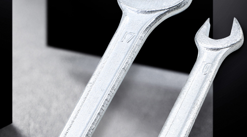 Galvanized double-ended wrench, open-end wrench, hexagonal socket wrench, two-end wrench, hardware tools, wrench, handle 5.5-22 pic 50