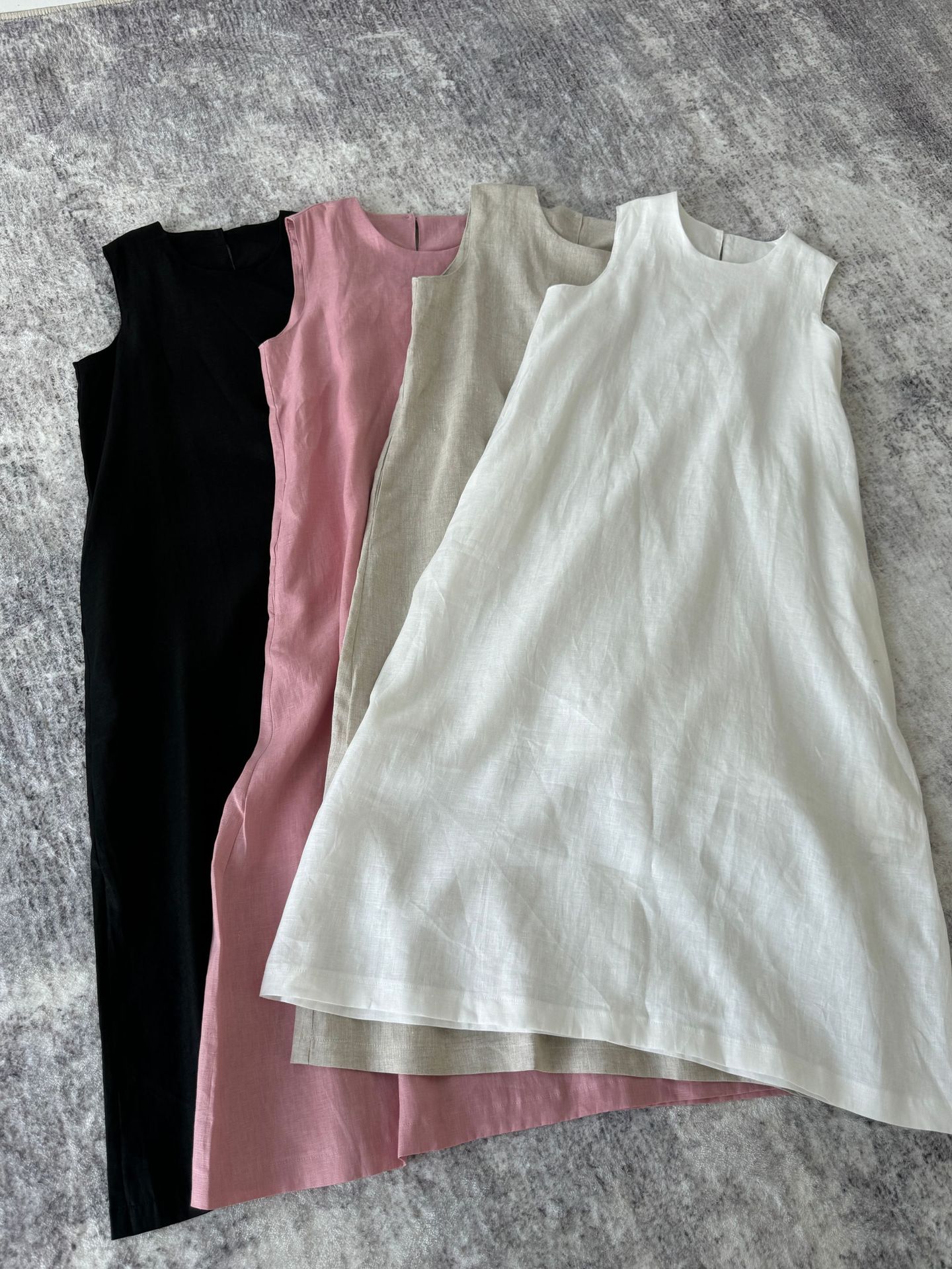 2024 Minimalist and elegant all-linen vest dress for women, summer sleeveless long dress for women pic 21