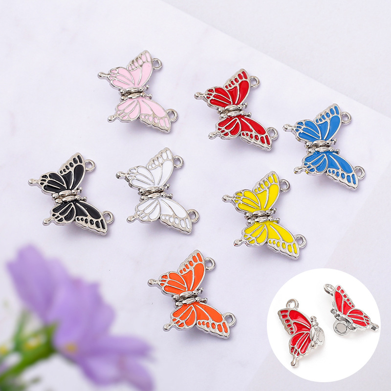 New butterfly magnetic attraction magnetic clasp accessories, couple bracelets, necklaces, DIY accessories, cross-border jewelry wholesale pic 2