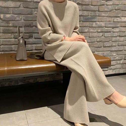 秋冬鱼尾针织连衣裙女过膝中长款打底内搭修身冬季配大衣的毛衣裙详情8