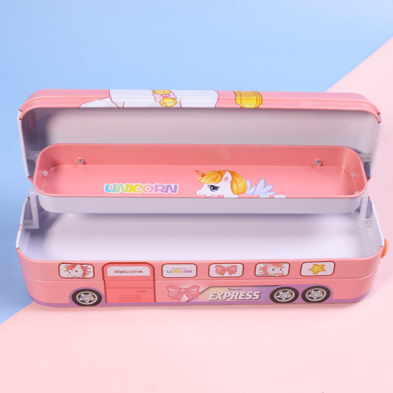 2916214906634 Little Spirit Disney Astronaut Dinosaur Unicorn Multi-functional Three-layer Large Capacity Pen Case Primary School Cartoon Stationery Box Simple and Niche hand-held pic 21