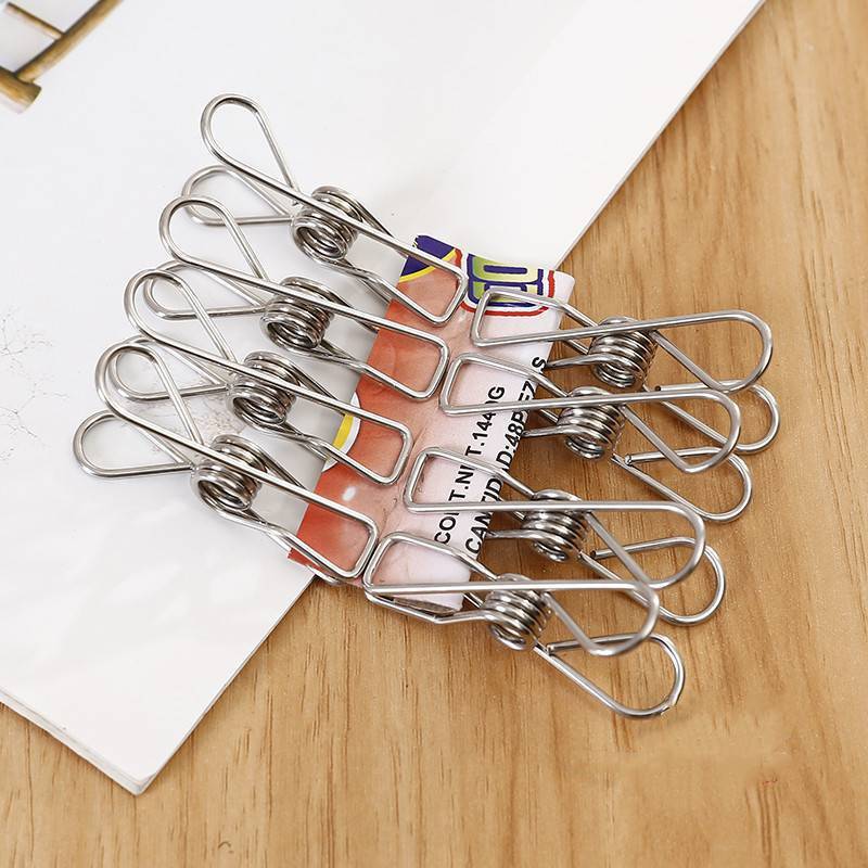 Bagged wire clips, steel wire clips, stainless steel clips, storage clips, sealing clips, garment clips, sock clips, winding clips, 2-yuan store supply pic 15