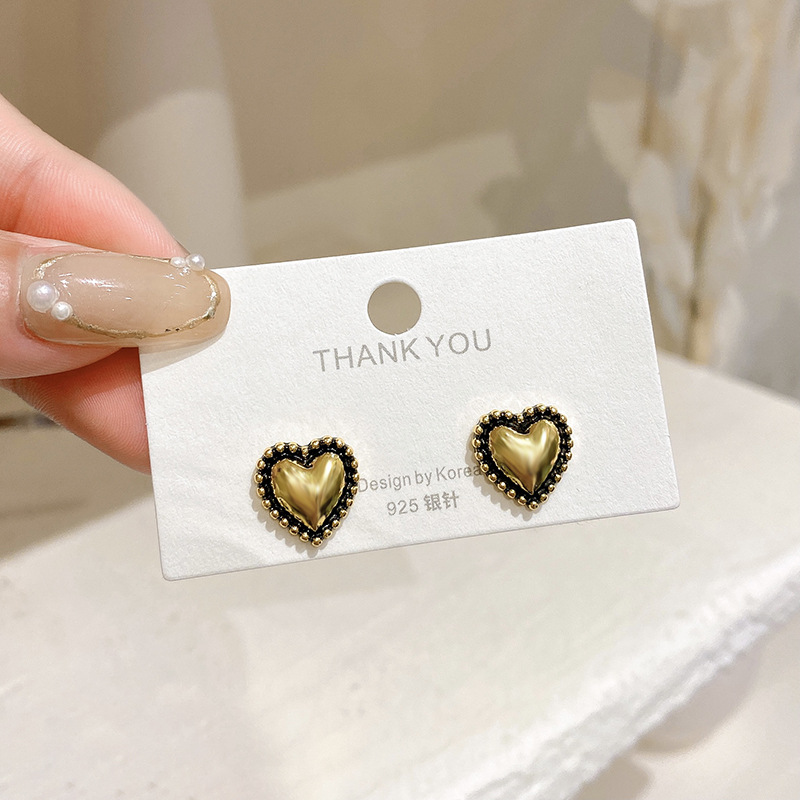 欧美s925银针冷淡风哑金圈圈几何耳环复个性设计感金属耳钉耳饰女详情3