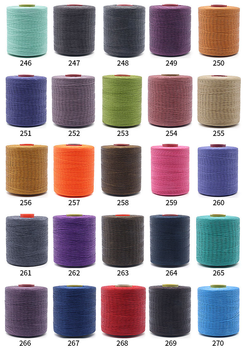 Kangfa Flat wax thread diy hand-sewn leather wax thread Leather goods hand-woven wax thread 210d polyester flat wax thread pic 17