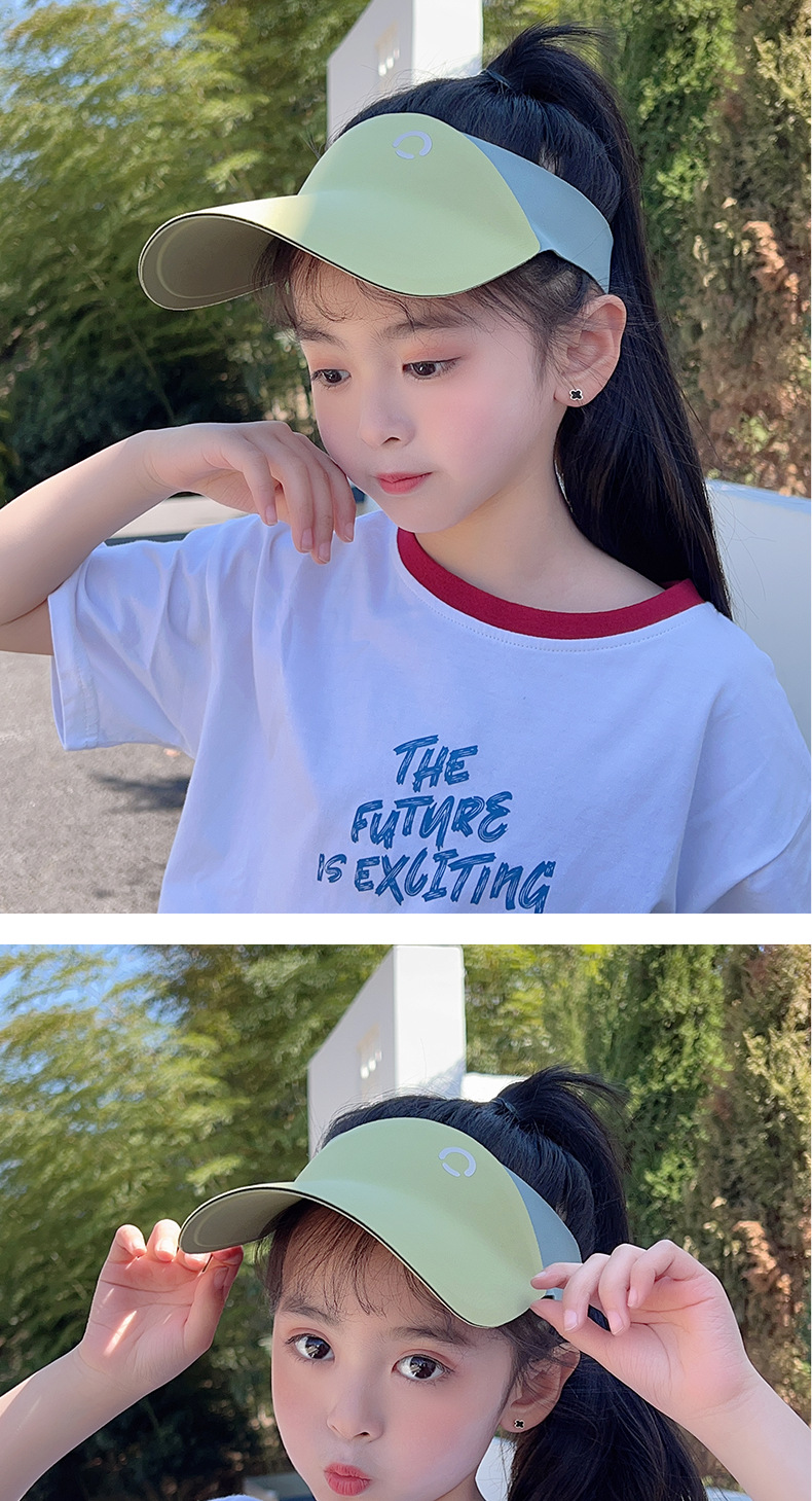 一体成型儿童成人空顶帽运动无痕遮阳帽户外骑车跑步鸭舌防晒帽子详情10