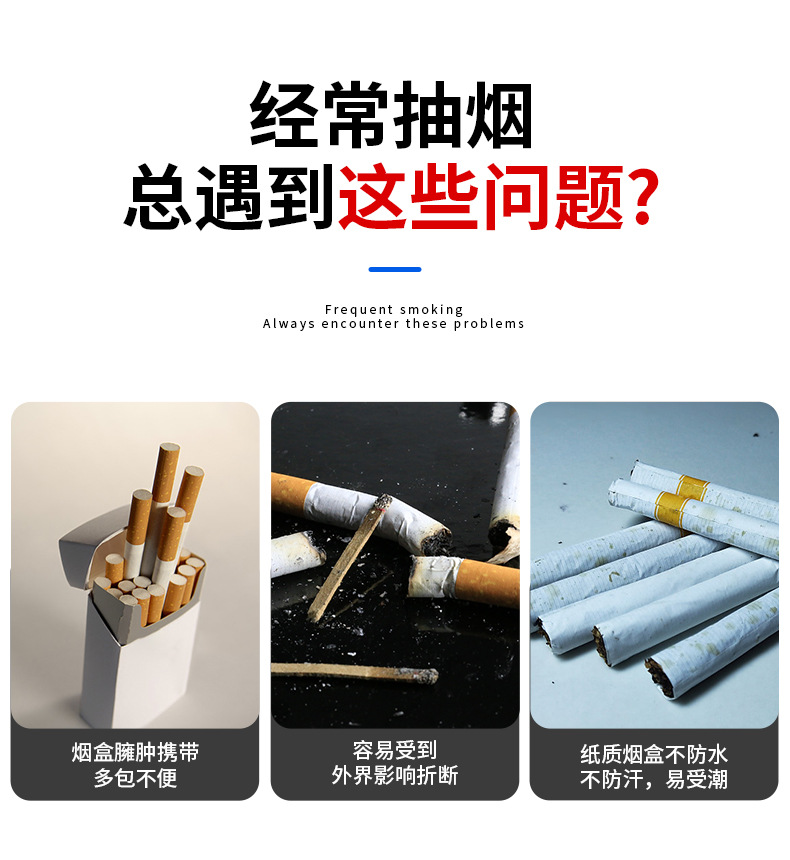 YF-601新款铝合金雪茄筒密封烟盒创意挂件便携式金属防水烟盒批发详情2